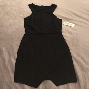 NWT Black Zara dress with cross front skirt
